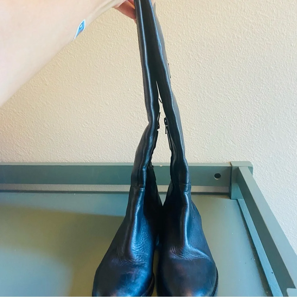 Arturo Chiang Buckle Riding Boots Size 6